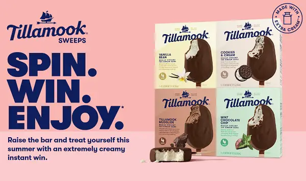 Tillamook Summer Kroger Sweepstakes – Win Free Ice Cream for a Year!