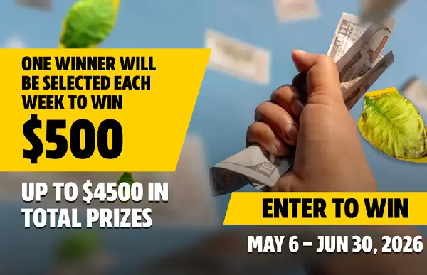 Turn a New Leaf Sweepstakes: Win $500 Cash for Free! (8 Winners)