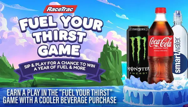 RaceTrac Fuel Your Thirst Sweepstakes 2026 – Win Free Fuel & Drinks for a Year