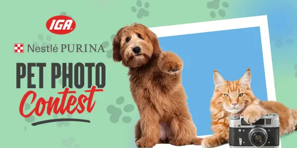 Win 2026 IGA & Purina Pet Photo Contest