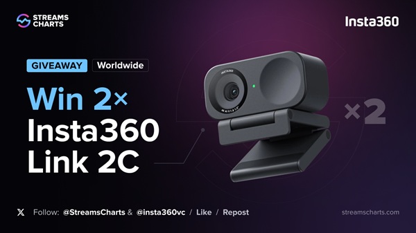 Win Stream Charts | Insta360 Link 2C Giveaway