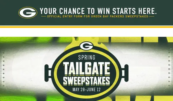 Win The 2026 Packers Spring Tailgate Sweepstakes