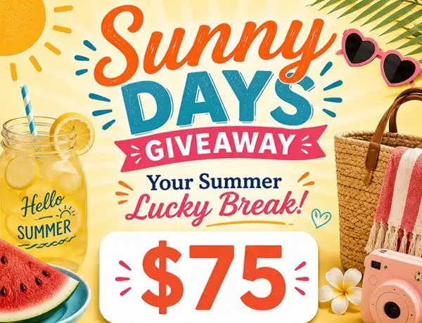 Win A $75 Gift Card Sunny Days Giveaway