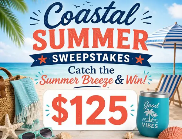 Win A $125 Gift Card Coastal Summer Sweepstakes