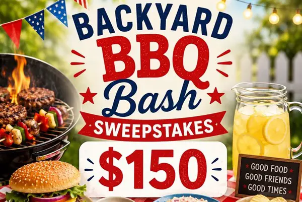 Win A $150 Gift Card Backyard BBQ Bash Sweepstakes