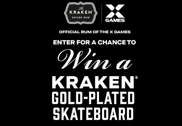 Win The Kraken® X Games® Skateboard Sweepstakes