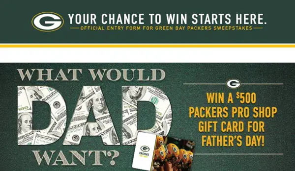 Win The Packers Father’s Day Sweepstakes