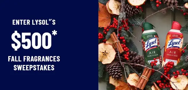 Win Lysol® Fall Fragrances Sweepstakes