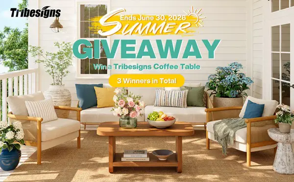 Win 1 of 3 Tribesigns Coffee Table Summer 2026 Giveaway