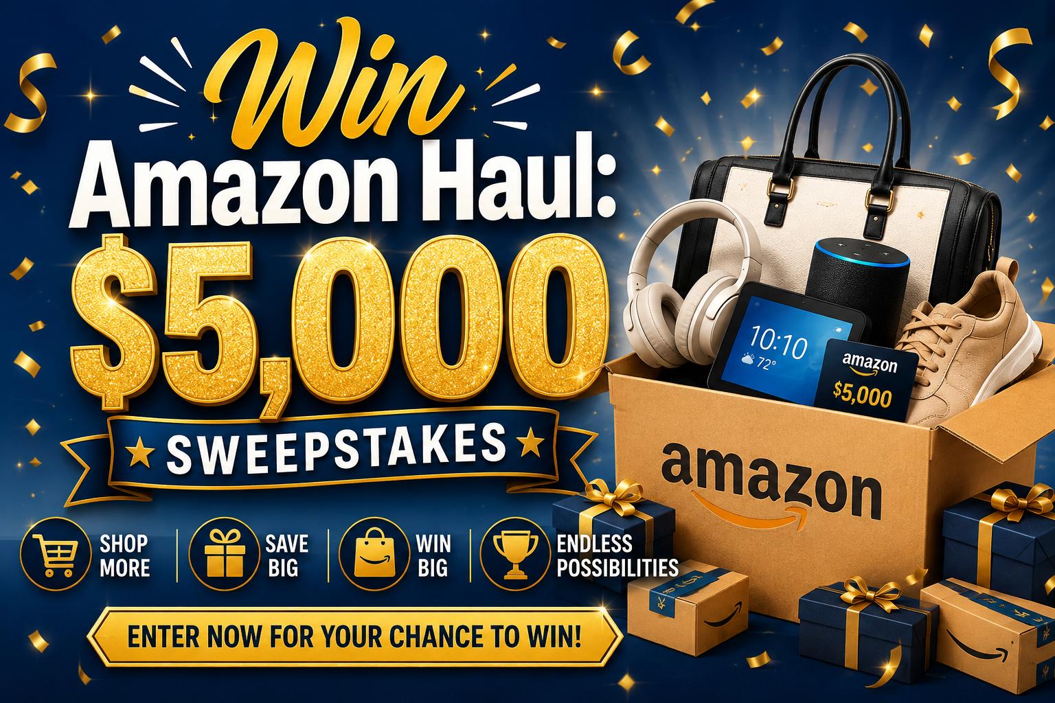 Win Amazon Haul: $5,000 Sweepstakes