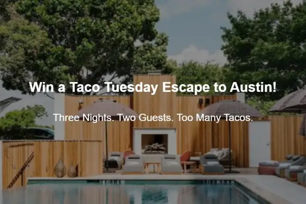 Win Austin, TX Street Taco Adventure Sweepstakes