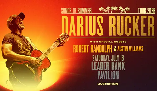 Win The Darius Rucker at Leader Bank Pavilion Sweepstakes