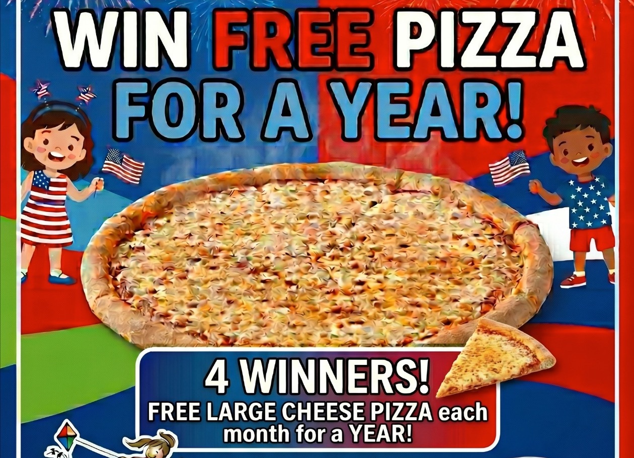 Win A 4th of July Celebration Year of Free Pizza From Papa Johns of Hampton Roads Sweepstakes