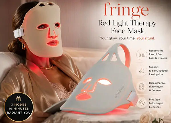 Win The Fringe Red Light Therapy Face Mask Giveaway