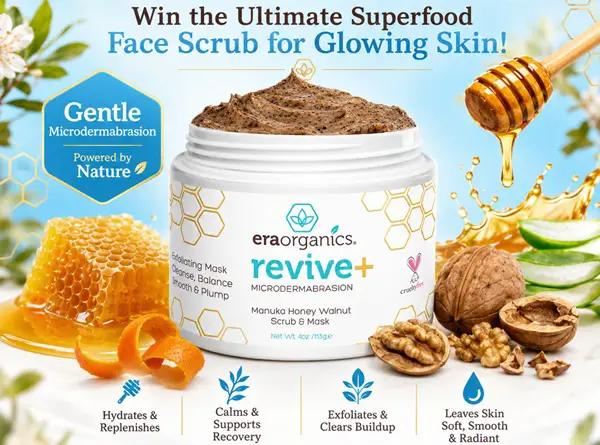 Win Era Organics Manuka Honey Superfood Face Scrub Giveaway