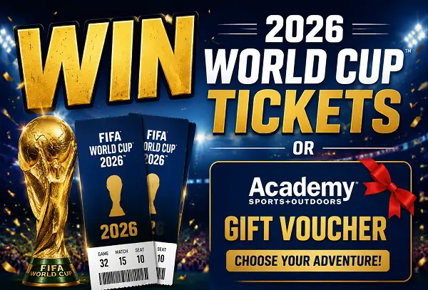 Academy Sports + Outdoors Soccer Sweepstakes – Win World Cup Tickets or $25 Voucher!
