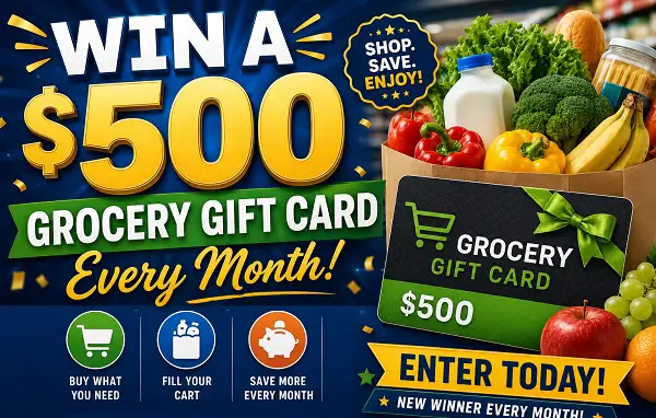 All Americans Groceries Sweepstakes – Win a $500 Grocery Gift Card Every Month