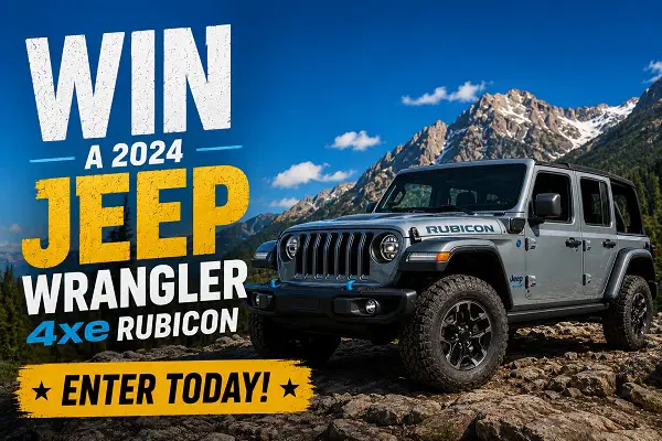 Win a 2024 Jeep Wrangler 4xe Rubicon!