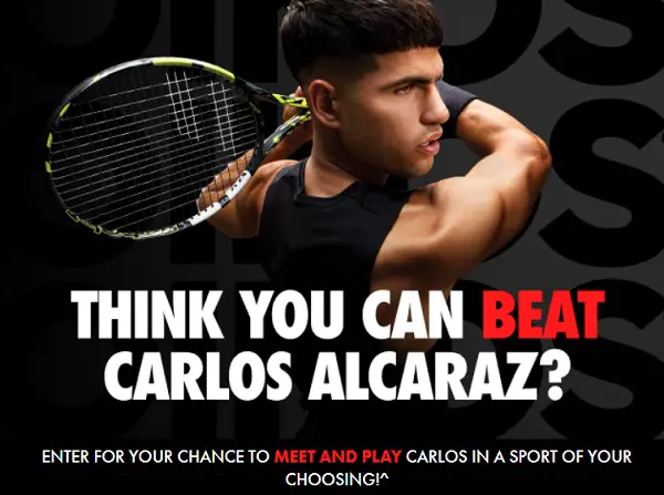 Beat the Pro Sweepstakes 2026 – Win Meet & Play Carlos Alcaraz Experience