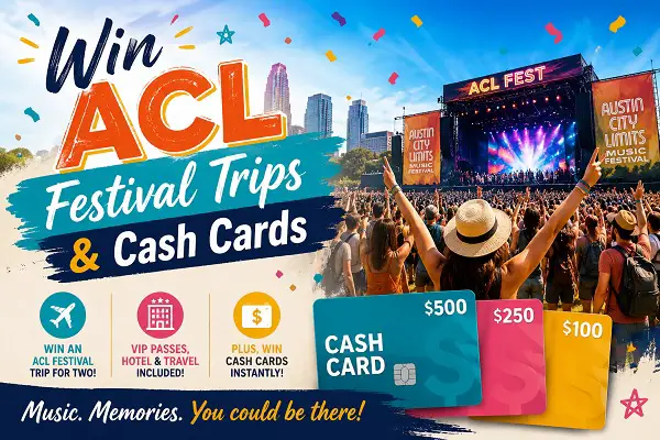 CAMEL Double Hump Day Sweepstakes – Win ACL Festival Trips & Cash Cards