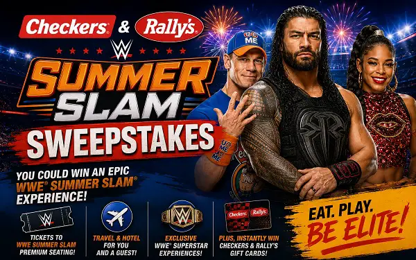 Checkers & Rally’s WWE SummerSlam Sweepstakes – Win a WWE Trip!