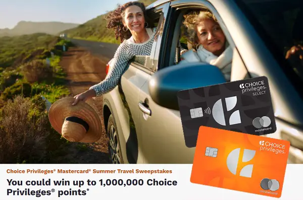 Choice Privileges Summer Travel Sweepstakes – Win 1 Million Points & $4,000 Cash!