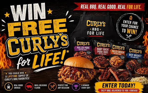 Win Free Curly’s for Life in the Curly’s Sweepstakes!