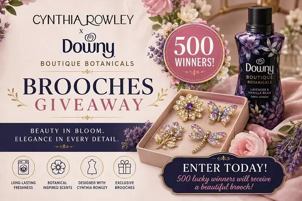 Win a Cynthia Rowley x Downy Boutique Botanicals Brooch (500 Winners)