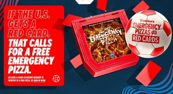 Domino’s Emergency Pizza Red Card Sweepstakes: Win Free Domino’s Pizza!