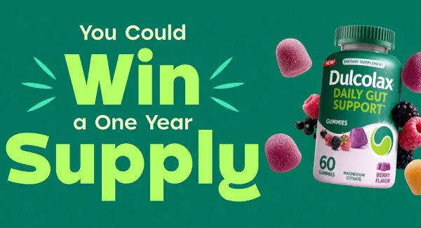 Win a Year Supply of Dulcolax Daily Gut Support Gummies Sweepstakes! (5 Winners(
