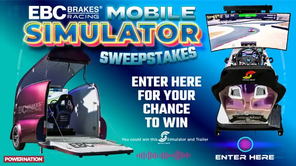 EBC Brakes Sweepstakes: Win Simcraft GRID1 Simulator + Custom Trailer