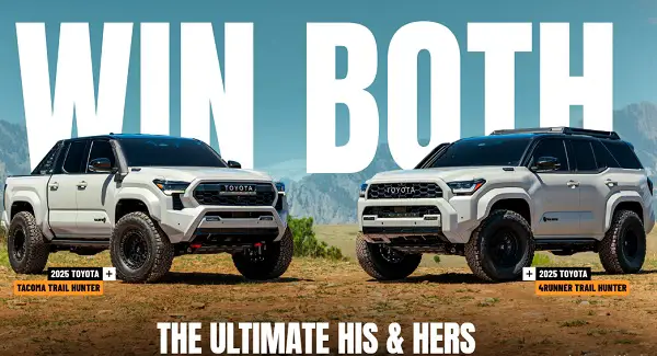 ENRFORCE Toyota Giveaway: Win Two Toyota Trailhunter Trucks Plus $50,000 Cash!
