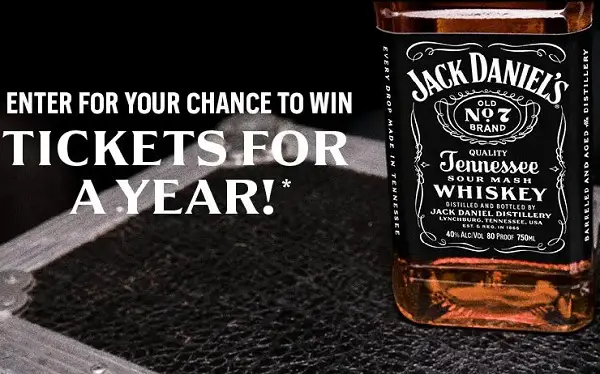 Jack Daniel’s Tickets for a Year Giveaway – Win $3,000 in Concert Tickets