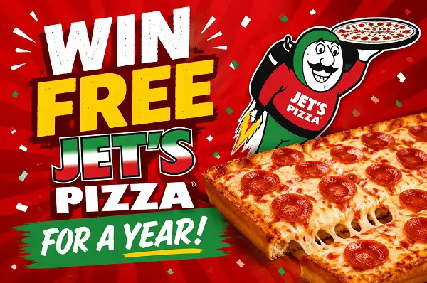 Jet’s Pizza for a Year Sweepstakes 2026 – Win Free Pizza & Prizes!