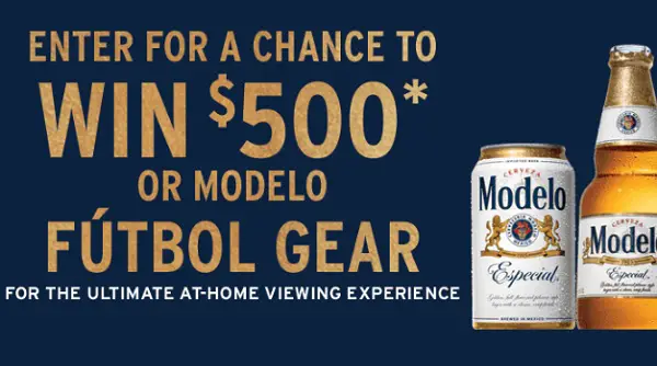 Modelo Summer Soccer Fan Experience Sweepstakes: Win $500 Cash or Modelo Futbol Gear!