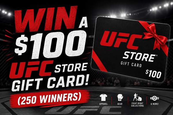 Monster Energy UFC Store Gift Card Sweepstakes – Win a $100 UFC Store Gift Card! (250 Winners)