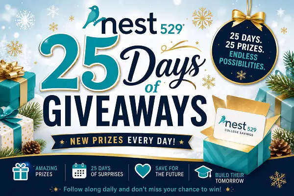 Nest 529 25 Days of Giveaways – Win Gift Cards, Family Memberships & More! (Daily Winners)