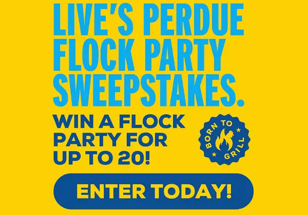 Live with Kelly & Mark Perdue Flock Party Sweepstakes 2026 – Win Epic Backyard Party Experience! (4 Winners)