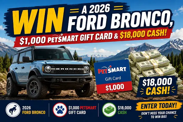 PetSmart 2026 Treats Rewards Super Giveaway – Win a Ford Bronco Heritage Edition!