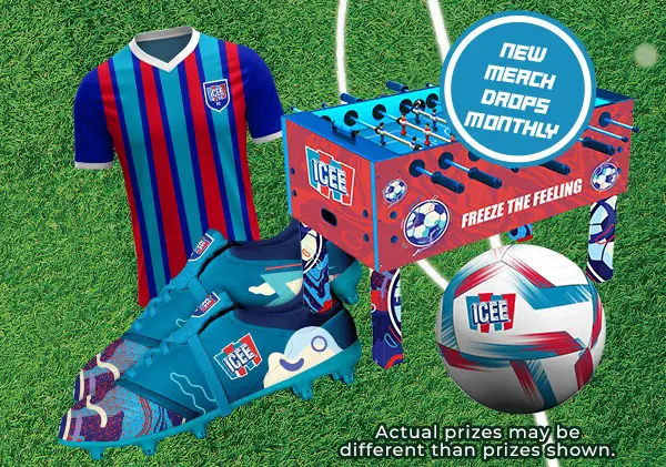 SCORE WITH ICEE Prize Drop Giveaway – Win Exclusive ICEE Soccer Fan Merchandise! (160 Winners)