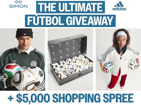 Simon Ultimate Fútbol Giveaway: Win a $5,000 Shopping Spree + adidas Prize
