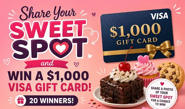 Sparkling Ice Sweet Spot Sweepstakes 2026: Win a $1,000 Visa Gift Card! (20 Winners)