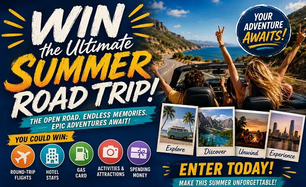 Sparkling Ice Summer Road Trip Sweepstakes – Win a $5,000 Summer Travel Package