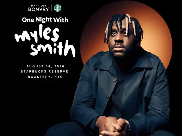 Starbucks One Night with Myles Smith Sweepstakes – Win a VIP Concert Trip to New York City