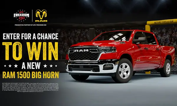 UFC RAM Truck Sweepstakes: Win a 2026 Ram 1500 Big Horn!