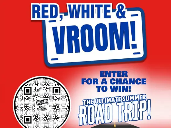 Welch’s Red, White & Vroom Road Trip Sweepstakes 2026 – Win $5,000 Summer Travel Cash