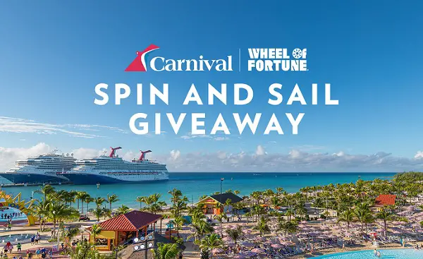 Wheel of Fortune Carnival Spin & Sail Giveaway – Win a Cruise Vacation! (5 Winners)