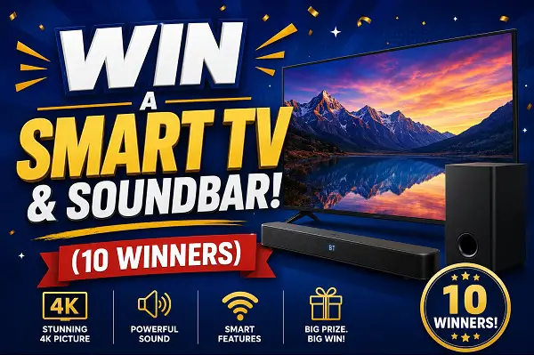 DeCA Commissary TV Sweepstakes: Win a Smart TV & Soundbar! (10 Winners)