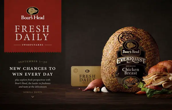 Boar’s Head Brand Fresh Daily Sweepstakes