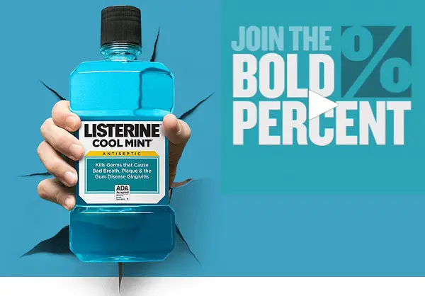 Listerine Join The Bold Percent Instant Win Game And Sweepstakes